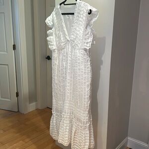 Anthropologie White Summer Dress